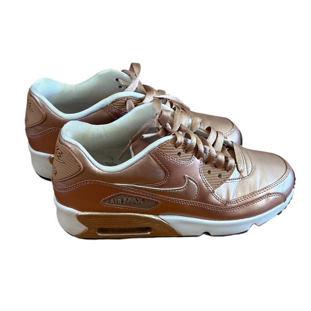 Nike Air Max Sneakers Metallic Rose Gold Size 6.5Y